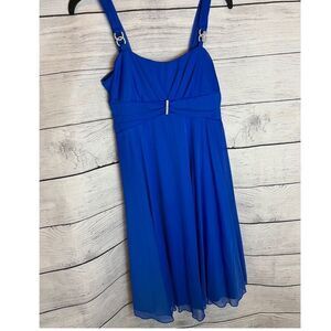 NWT Girls Ruby Rox Dress Royal Blue with Rhinestones Size Large Holiday